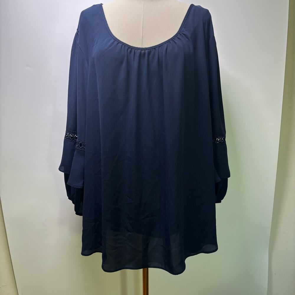 Ashley Stewart Navy Blue Blouse Size 22/24W